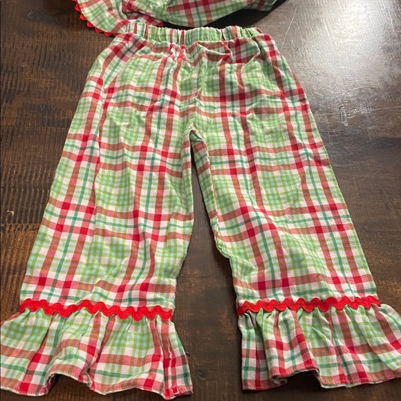 Three Sisters smocked Plaid Kids Pajamas with Ruffle Trim 24 months - Picture 6 of 10